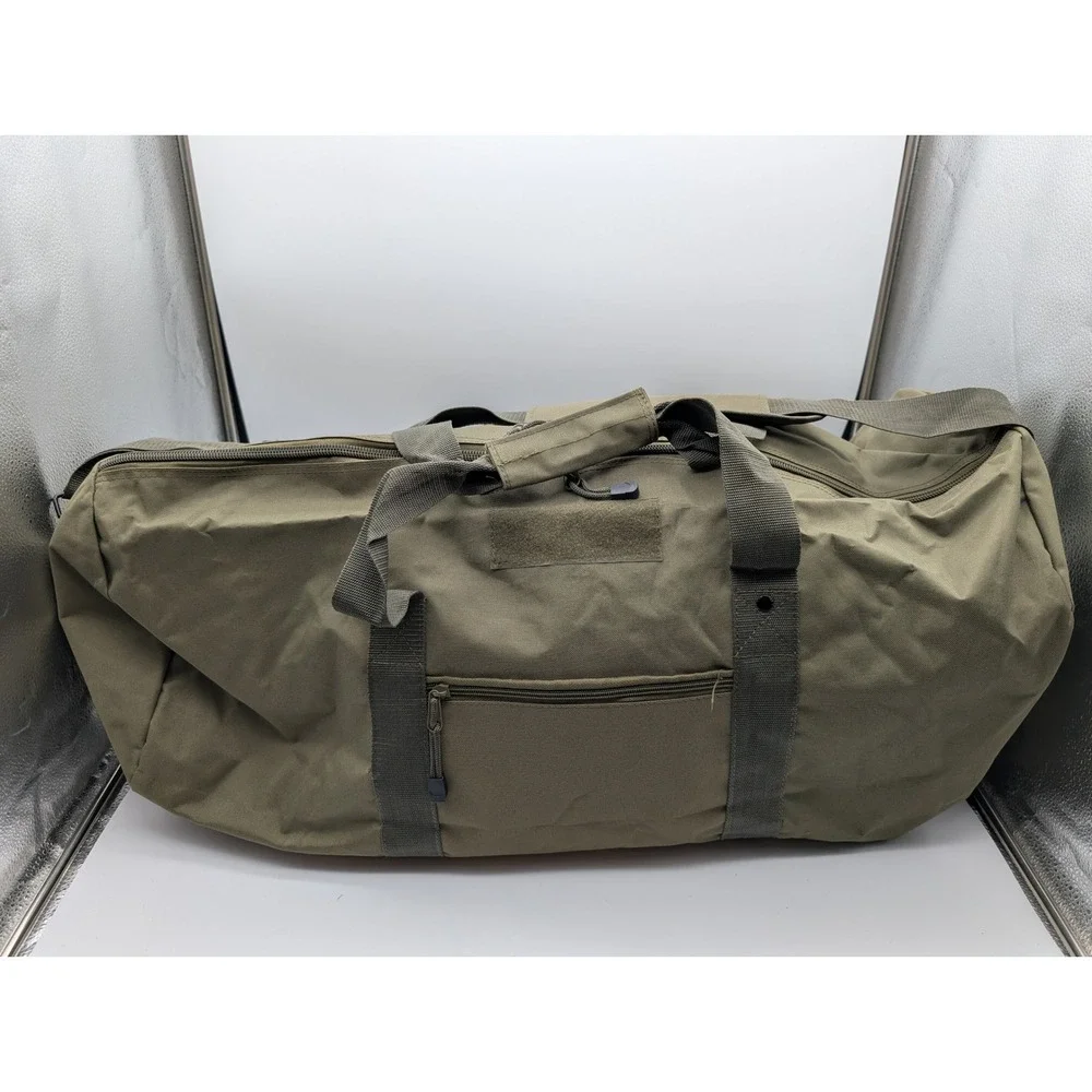 Military Style Olive Green Canvas Duffel Bag Tactical Travel Gear 31 Inch